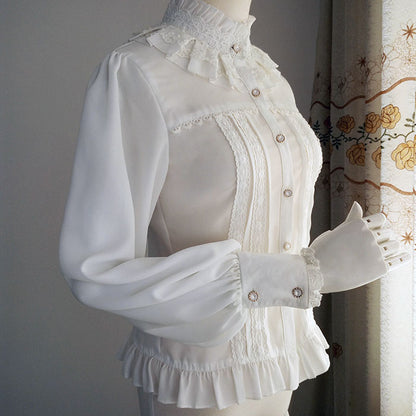 Lolita Lace Floral Chiffon Shirt SE22725