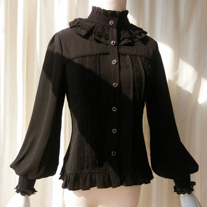 Lolita Lace Floral Chiffon Shirt SE22725