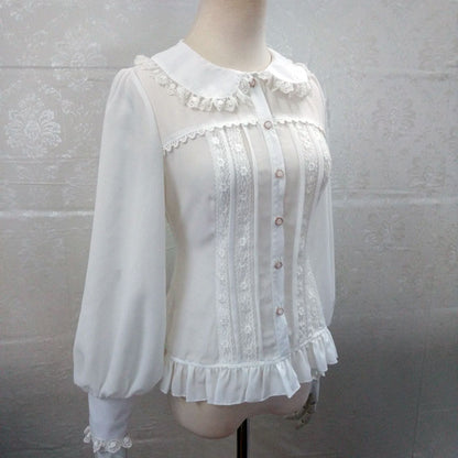 Lolita Lace Floral Chiffon Shirt SE22725