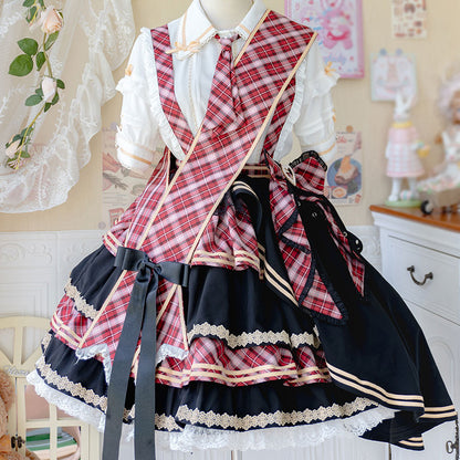Lolita Plaid Skirt Suit SE23291