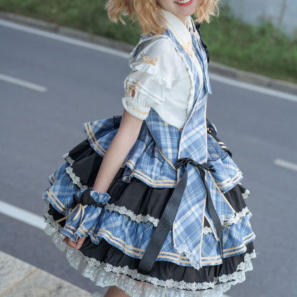 Lolita Plaid Skirt Suit SE23291