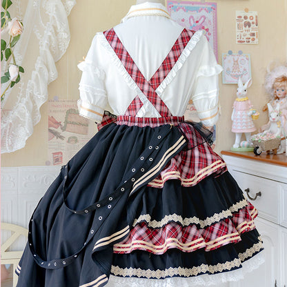 Lolita Plaid Skirt Suit SE23291
