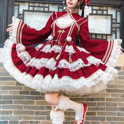 Lolita Red Dress Set SE23282