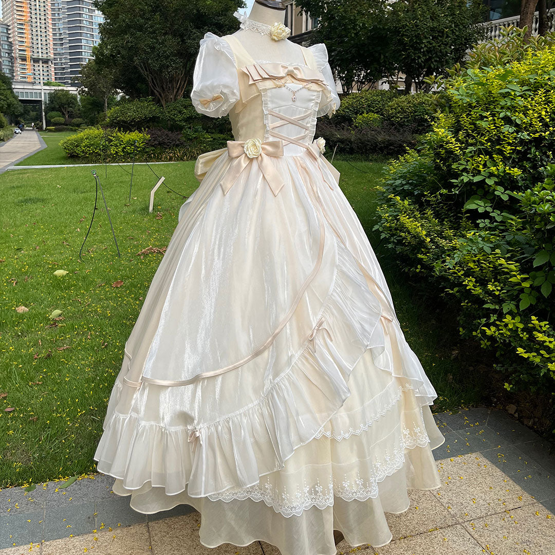 Lolita Floral Lace Bow Dress SE22806
