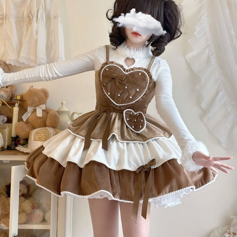 Love Lolita Bow Dress Cape Set SE23001