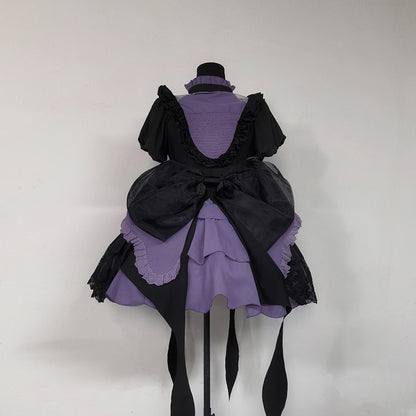 Gothic Purple Dress with Bows SE23920