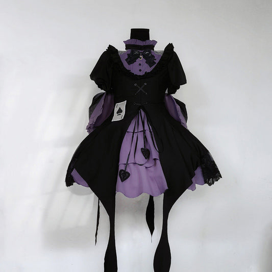 Gothic Purple Dress with Bows SE23920