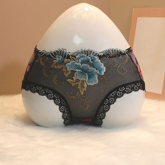 Lace Flower Embroidered Panties SE23619