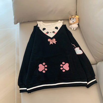 Bows Panda Sweatshirt SE23907