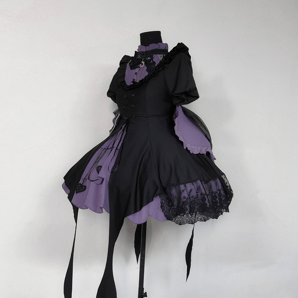 Gothic Purple Dress with Bows SE23920