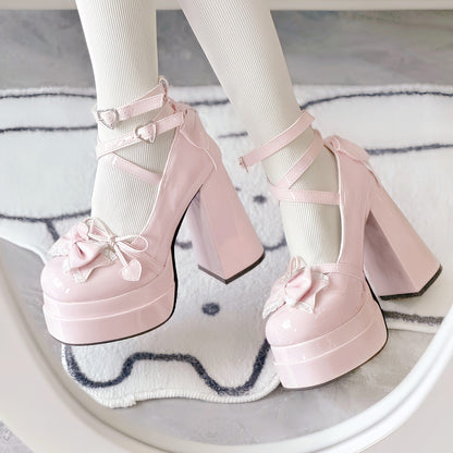 Elegant Bow Heels Shoes SE23770