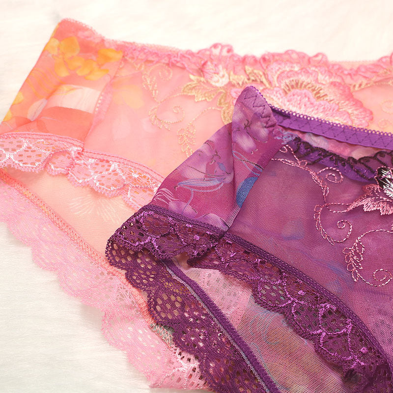 Lace Flower Embroidered Panties SE23619
