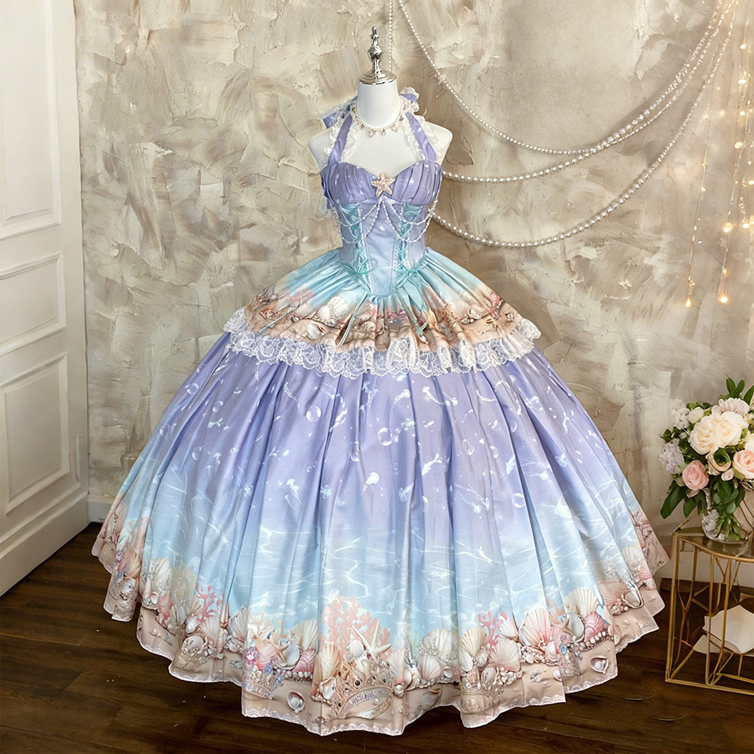 Ocean Print Lolita Princess Dress SE23862