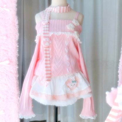 Pastel Floral Knitted Sweater SE23663