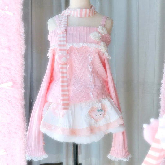 Pastel Floral Knitted Sweater SE23663