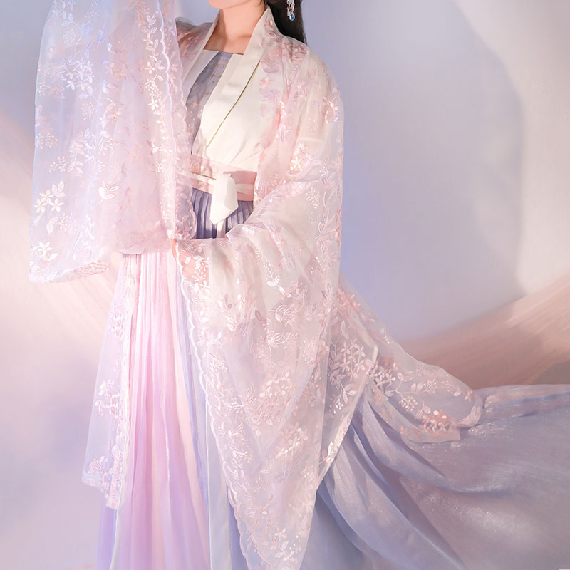 Pastel Flower Hanfu Dress Set SE22685