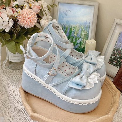 Pastel Mint Gradient Lolita Platform Heels SE23806