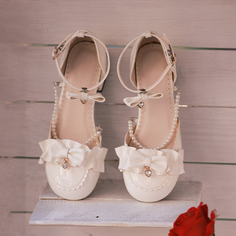 Pearl Bow High Heels SE23849