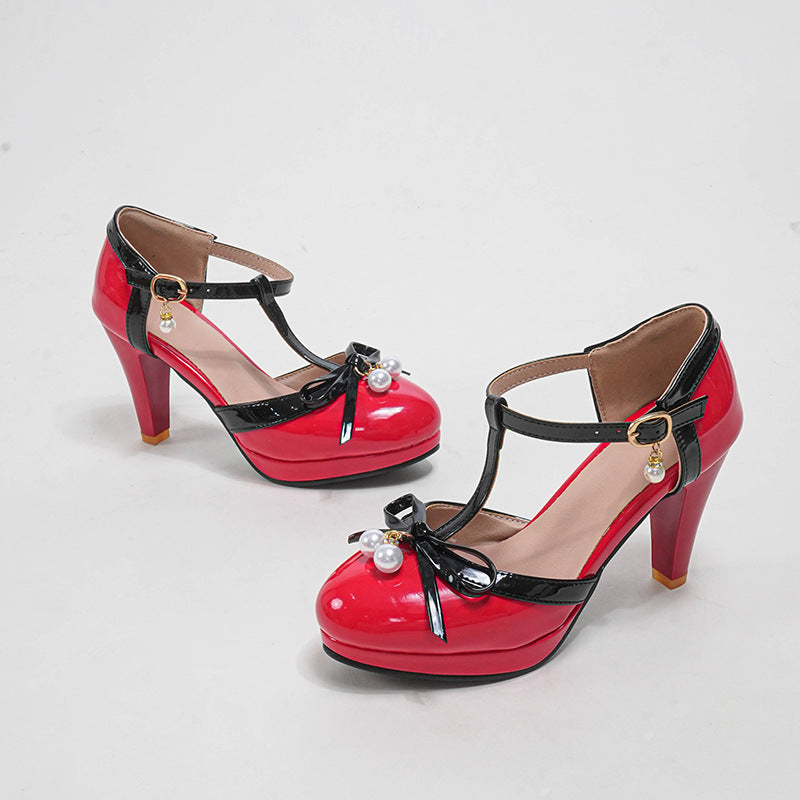 Pearl Bow High Heels SE23895