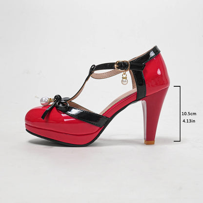 Pearl Bow High Heels SE23895