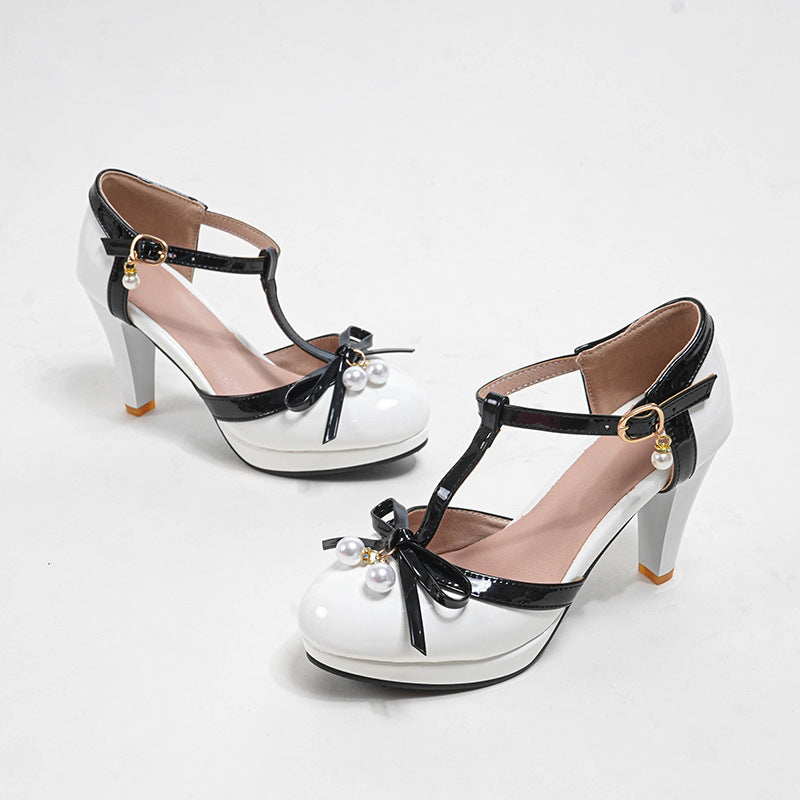 Pearl Bow High Heels SE23895