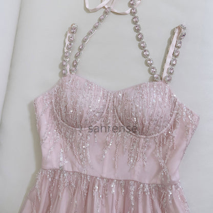 Pink Beaded Dress SE23313