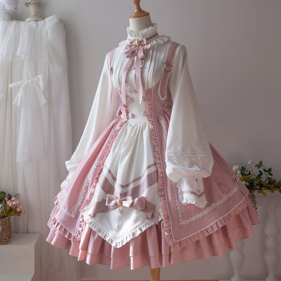 Pink Bow Strap Dress SE22807