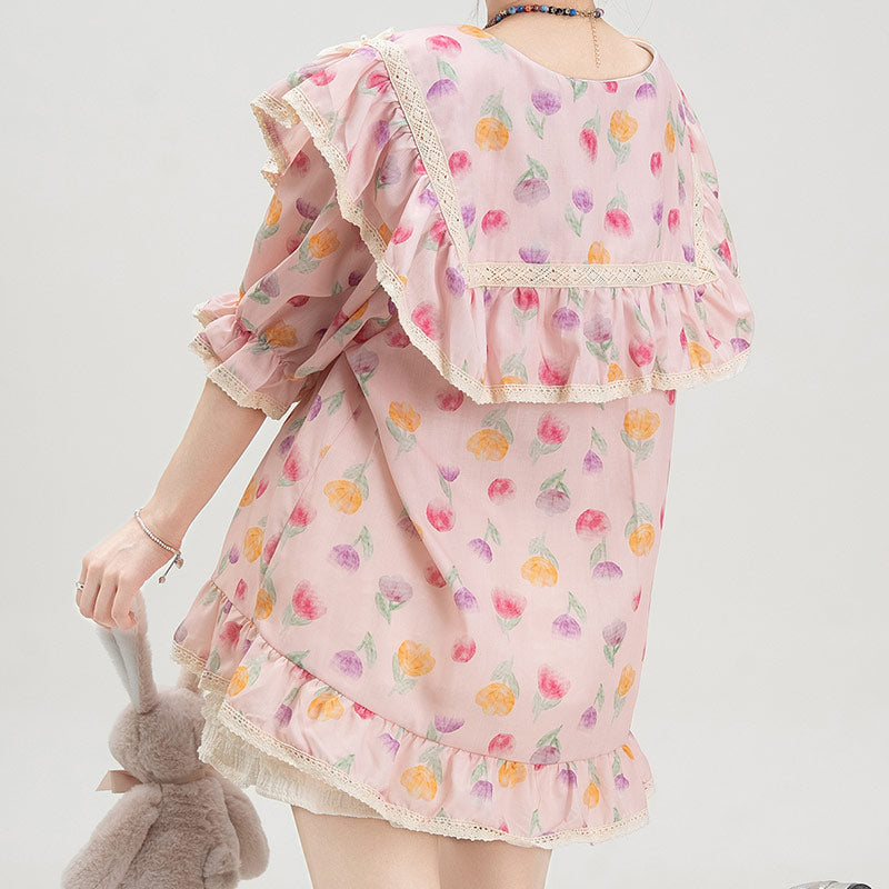 Pink Flower Bow Shirt SE23582