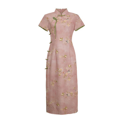 Pink Flower Cheongsam Dress SE22829