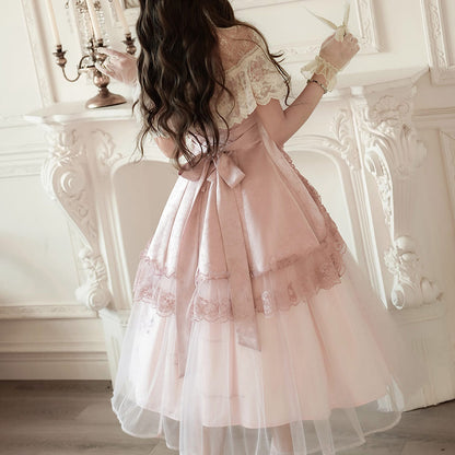 Pink Flower Lace Dress SE23720