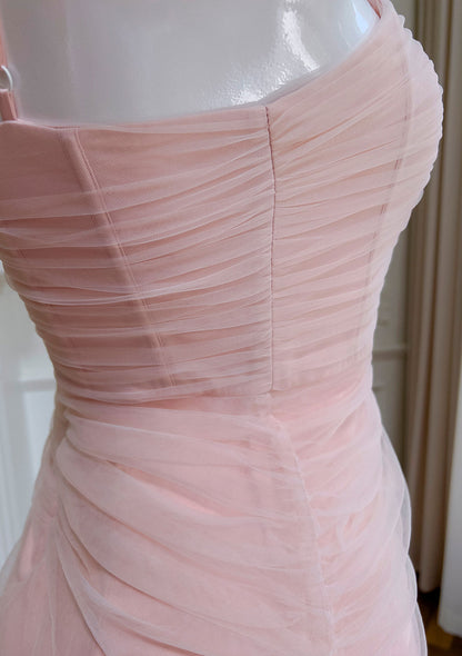 Pink Lace Dress Tulle Flower Prom Dresses SE22894