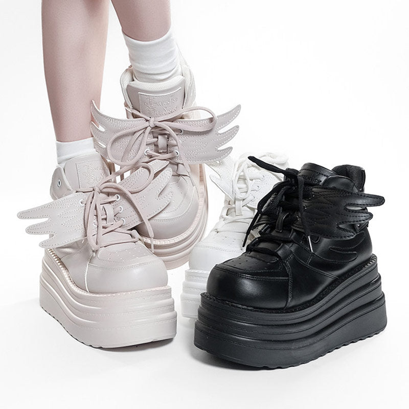 Platform Sneakers with Angel Wing SE23852