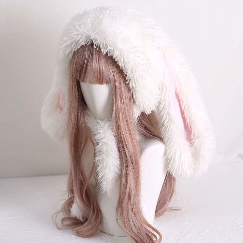 Plush Bunny Ear Warm Hat SE22981