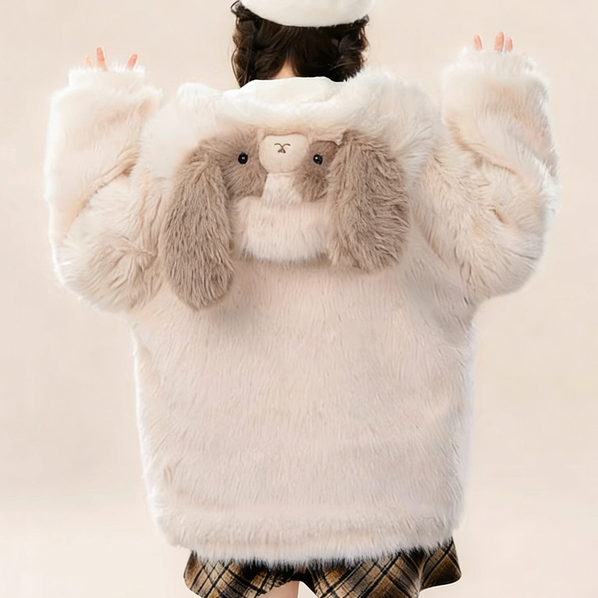 Plush Cartoon Dog Hooded Coat SE23871