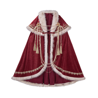 Plush Hooded Cape SE23839