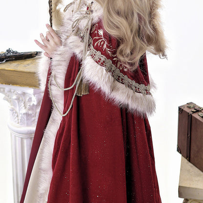 Plush Hooded Cape SE23839