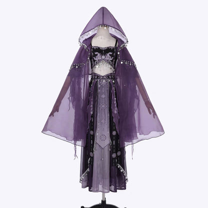 Purple Hanfu Skirt Cape Set SE23481