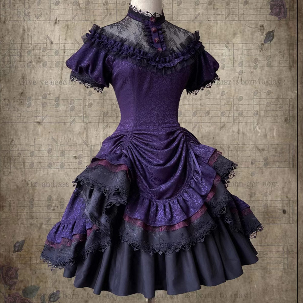 Purple Lace Dress SE23578