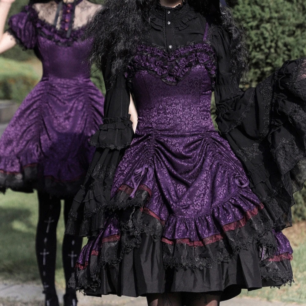 Purple Lace Dress SE23578
