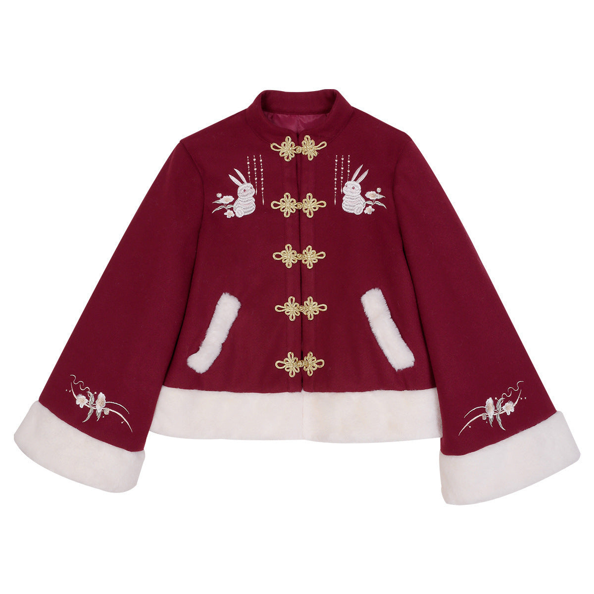 Rabbit Embroidery Coat Skirt Outfit SE23811