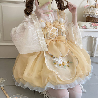 Rabbit Flower Bow Dress Set SE23418