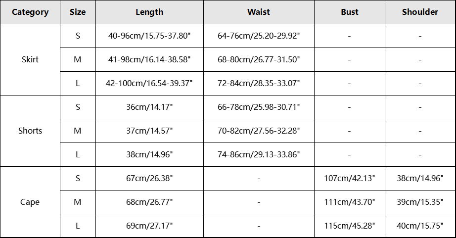 Red Desert Dancer Cosplay Skirt Set SE23864