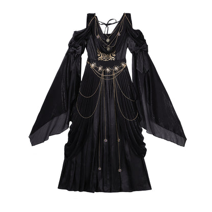 Retro Black Flower Dress SE23713