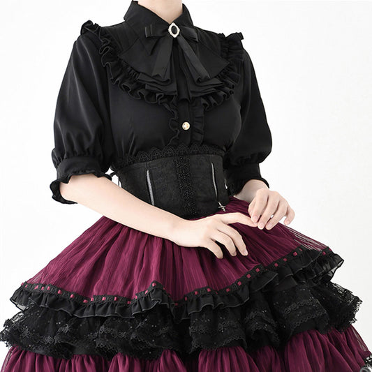 Retro Elegant Bow Chiffon Shirt SE23612