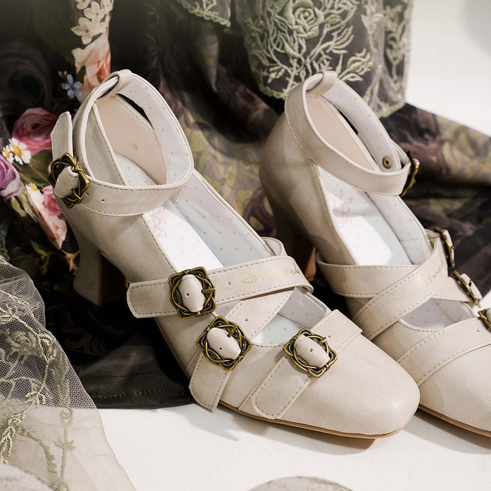Retro Lolita Heels Shoes SE23788
