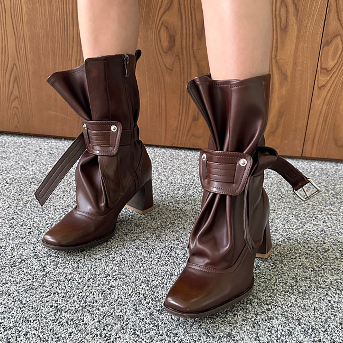 Retro Pu Motorcycle Shoes SE23782