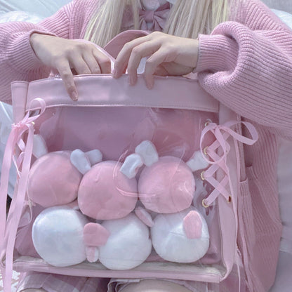 Ribbon Transparent Shoulder Bag SE22820