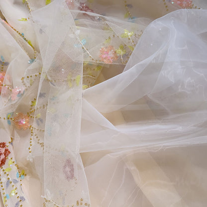 Sequin Floral Dress Mesh Wedding Party Prom Evening Dresses SE22897