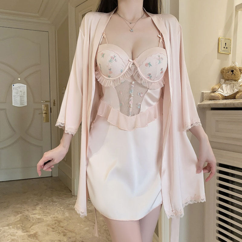 Sexy Flower Nightgown Dress SE23460