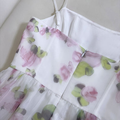 Sleeveless Floral Dresses Party Long Maxi Dress SE22895